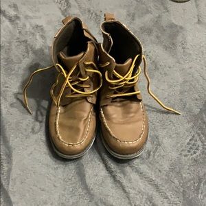 Brown Kids Zip Up Boots
